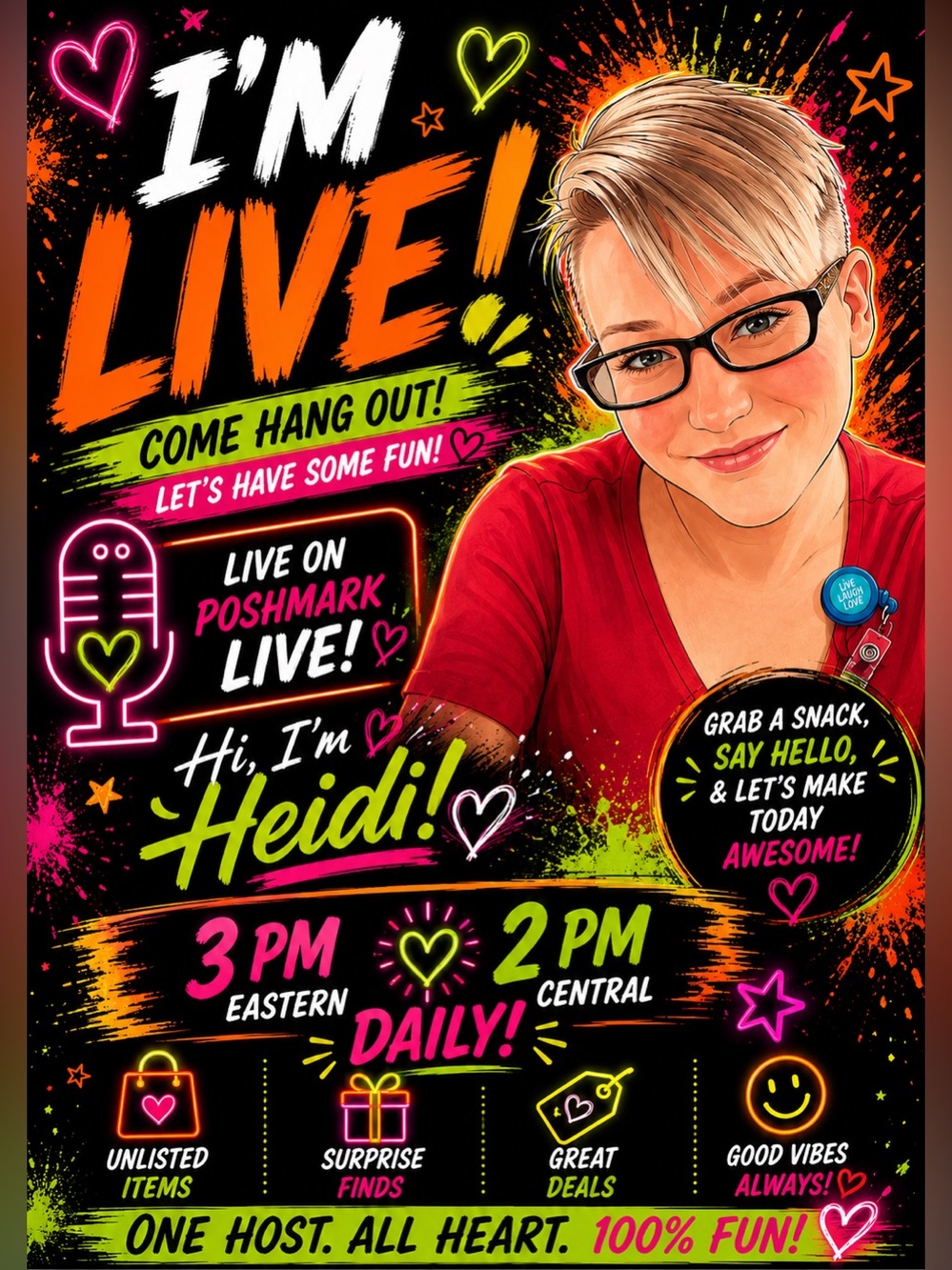 Heidi's Live Show Flyer - Picture 1 of 2